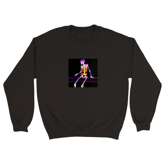 Skeleton Floating in Nebula Unisex Classic Crewneck Sweatshirt