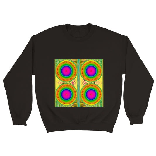 Psychedelia Dimension Neon Burn Unisex Classic Crewneck Sweatshirt