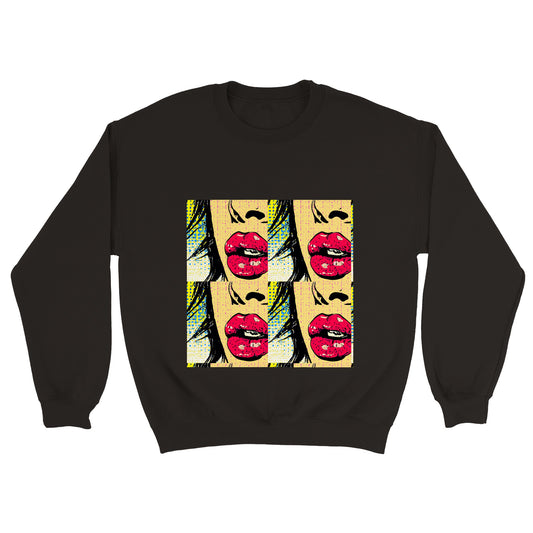 Pop Art Lips Unisex Classic Crewneck Sweatshirt