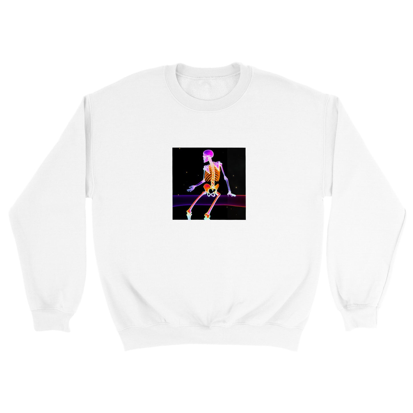 Skeleton Floating in Nebula Unisex Classic Crewneck Sweatshirt