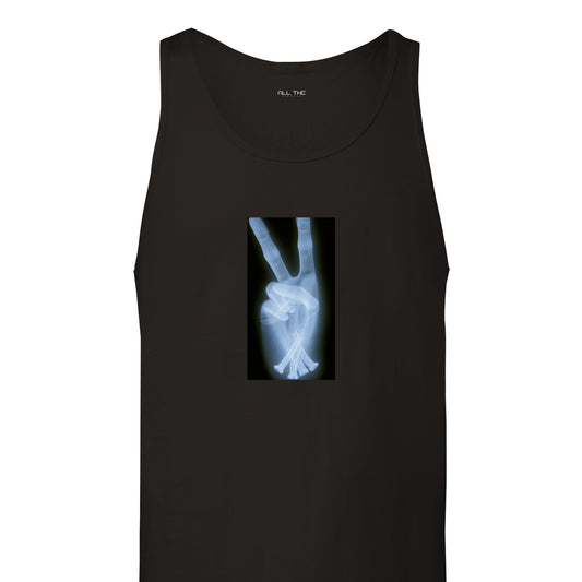 X-ray 2 Fingers Peace Sign Premium Unisex Tank Top