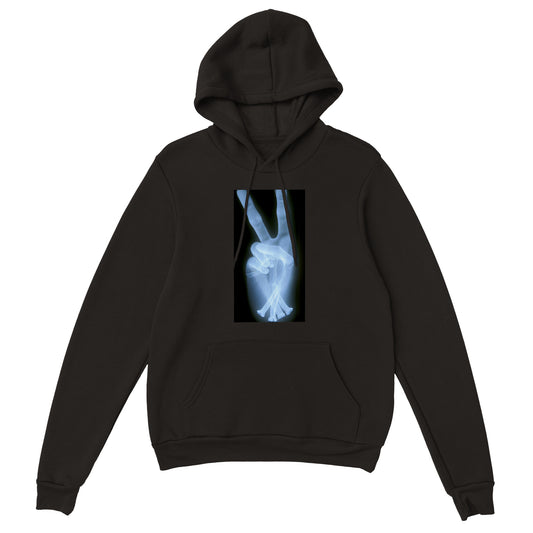 X-ray 2 Fingers Peace Sign Unisex Classic Pullover Hoodie