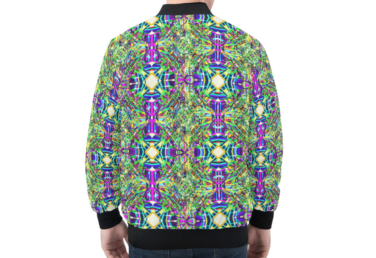 Stand out from the crowd and be seen in this super cool bomber jacket that embraces individuality. Its snowflake design adds a touch of winter charm, making it a perfect choice for the fashion-forward. Make a lasting impression with the Psychedelia Snowflake Men's Bomber Jacket and elevate your style game to new heights.