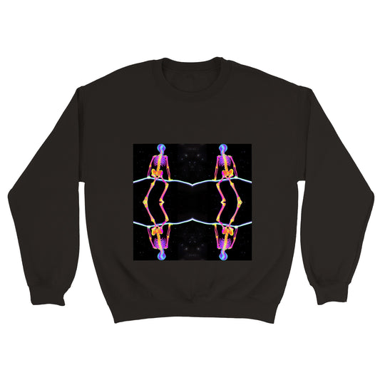 Skeleton Floating Neon Unisex Classic Crewneck Sweatshirt