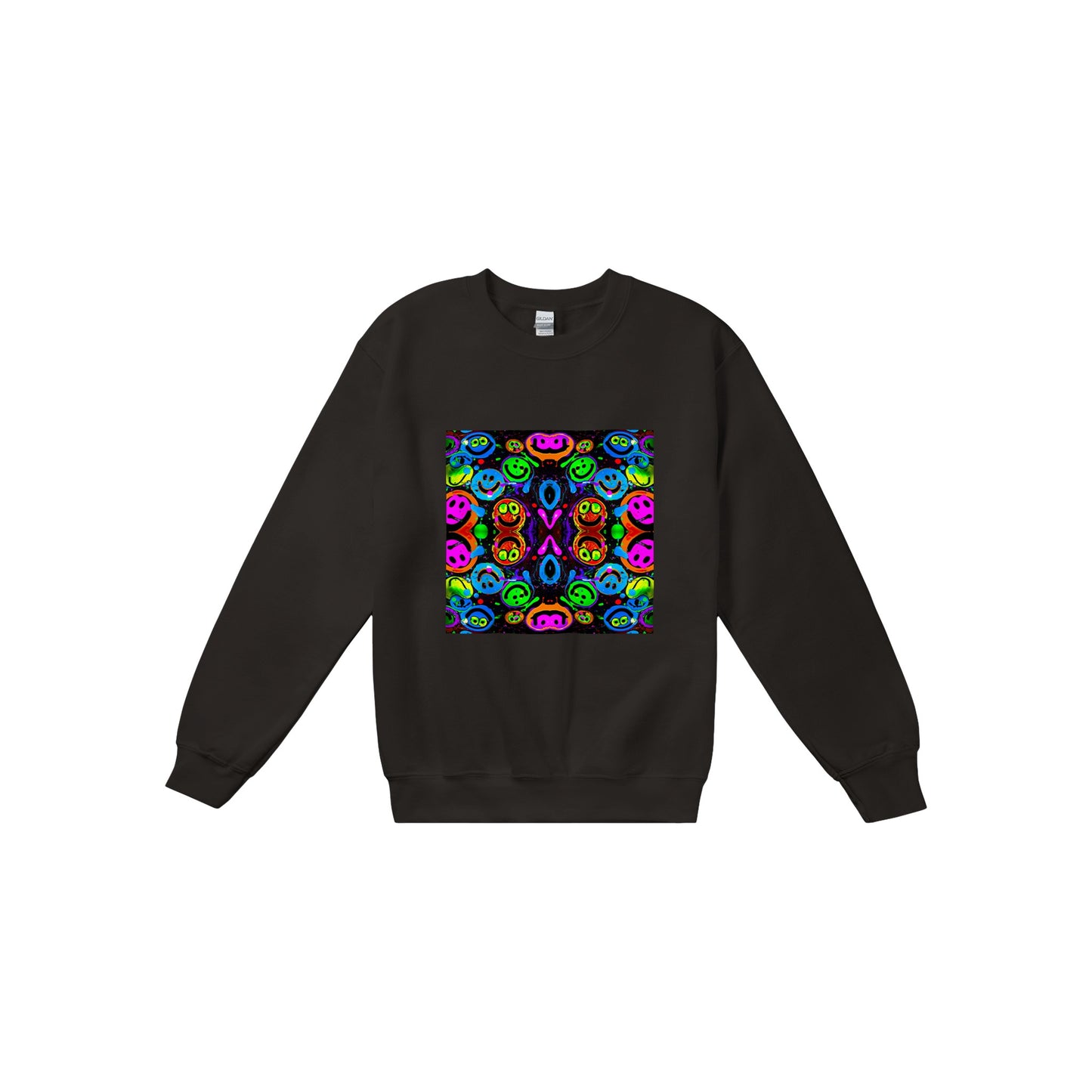 Neon Acid Smile Unisex Classic Crewneck Sweatshirt