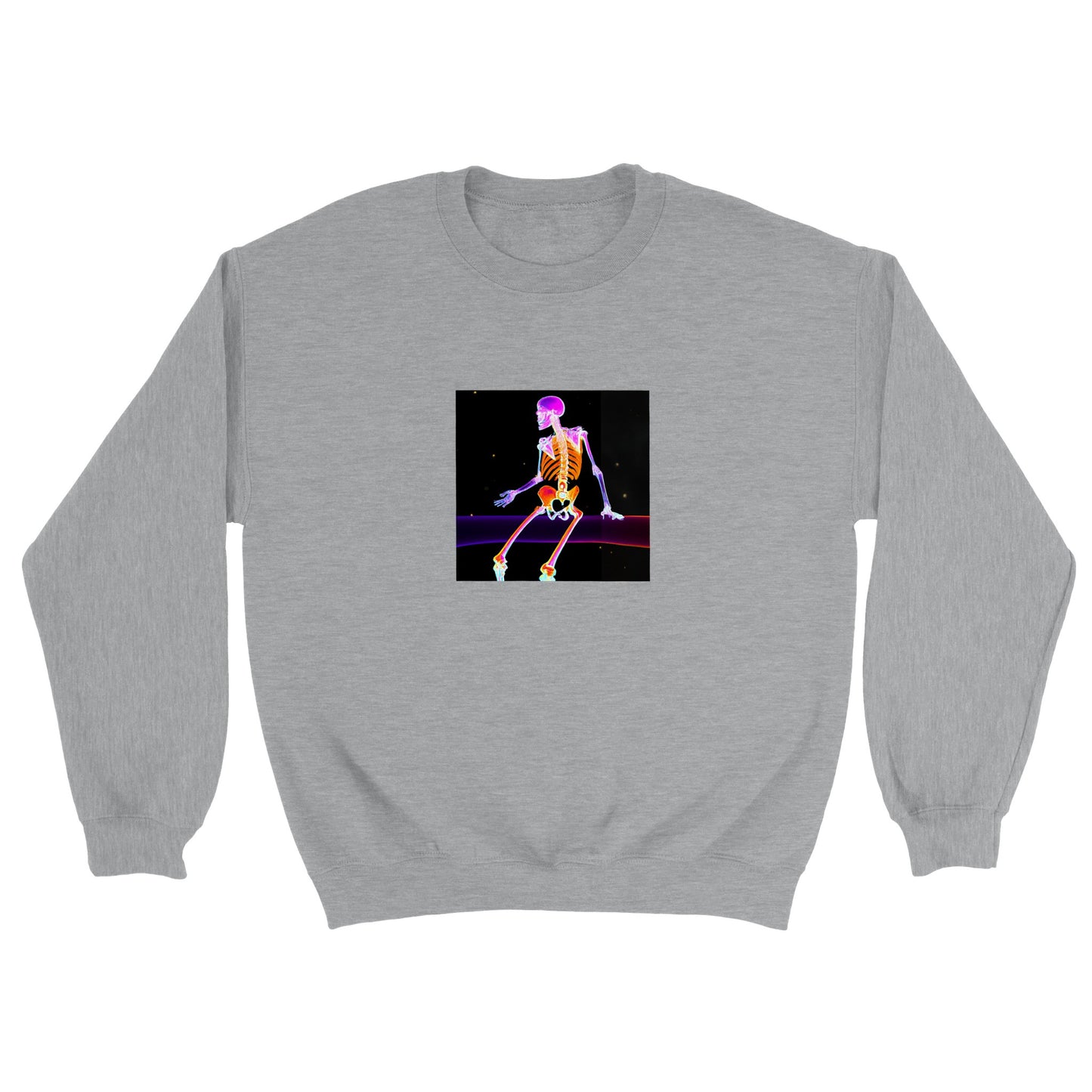 Skeleton Floating in Nebula Unisex Classic Crewneck Sweatshirt