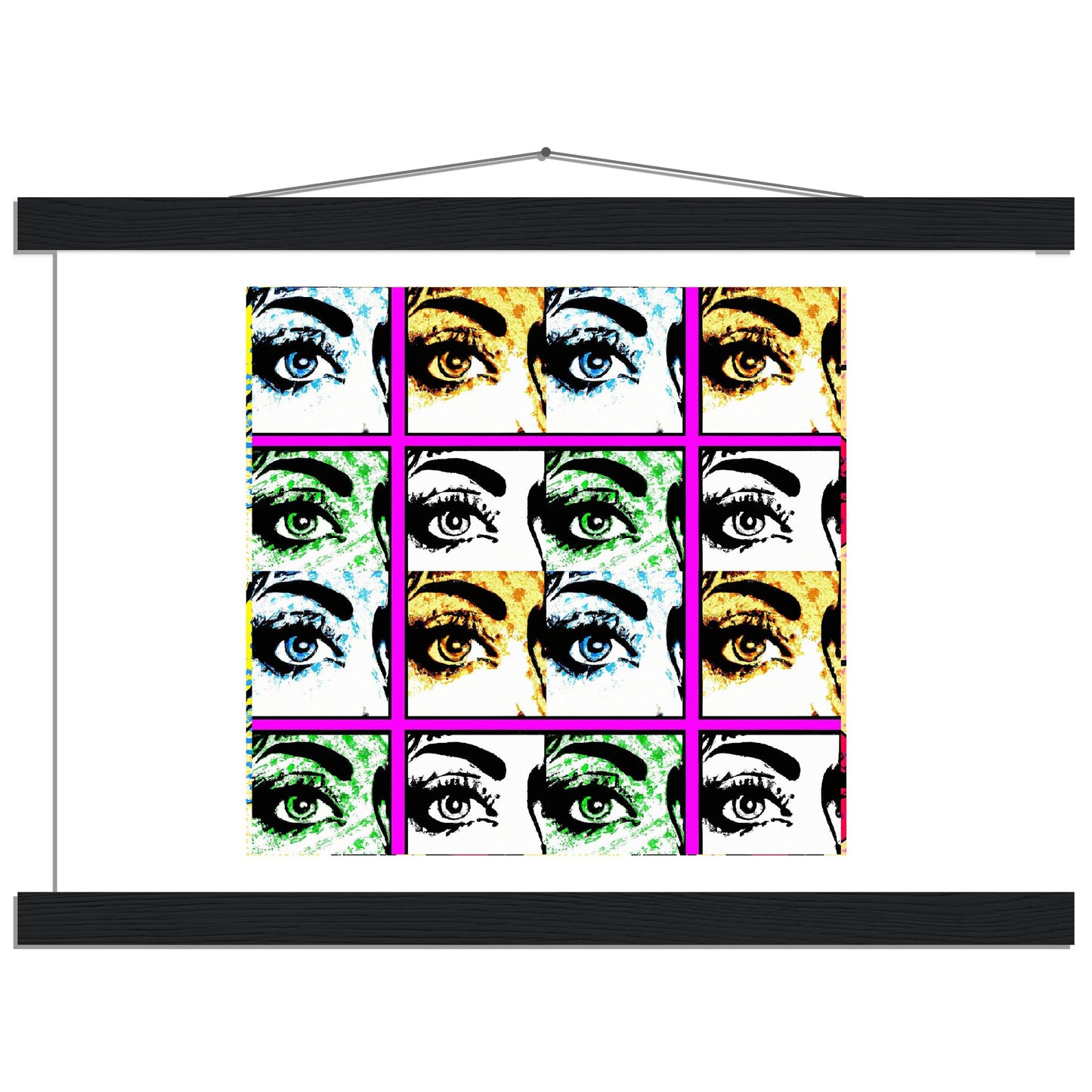 Pop Art Eyes Classic Matte Paper Poster with Hanger This poster with hangers features a 1960's vintage style pop art inspired comic strip style graphic of cool eyes. 