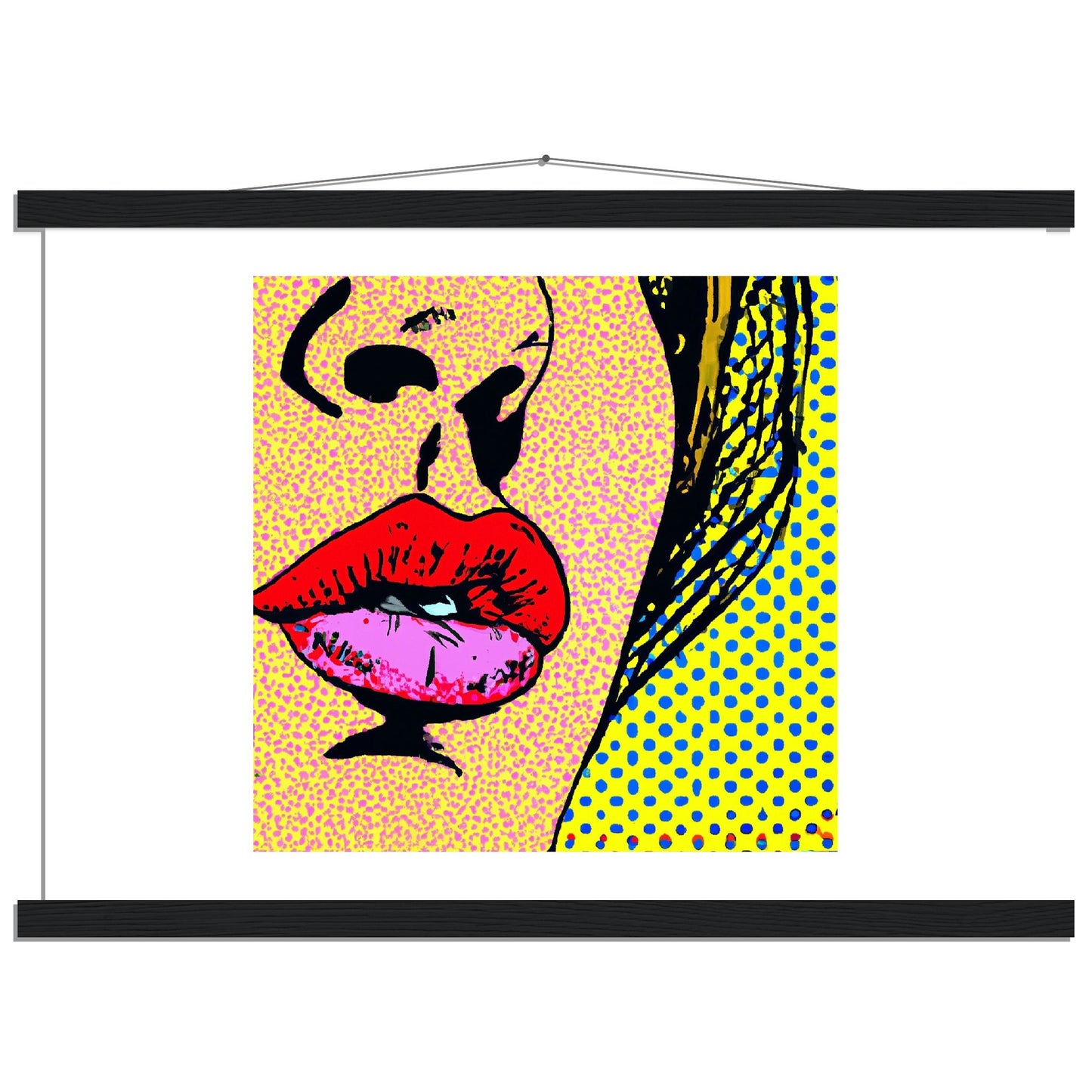 Pop Art Lip Kiss Classic Matte Paper Poster with Hanger