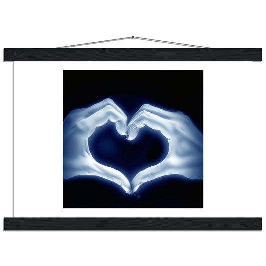 X-ray Hands Heart Classic Matte Paper Poster with Hanger This poster with hangers has an image of a heart made out of hands with a X-ray image.  Share the love!