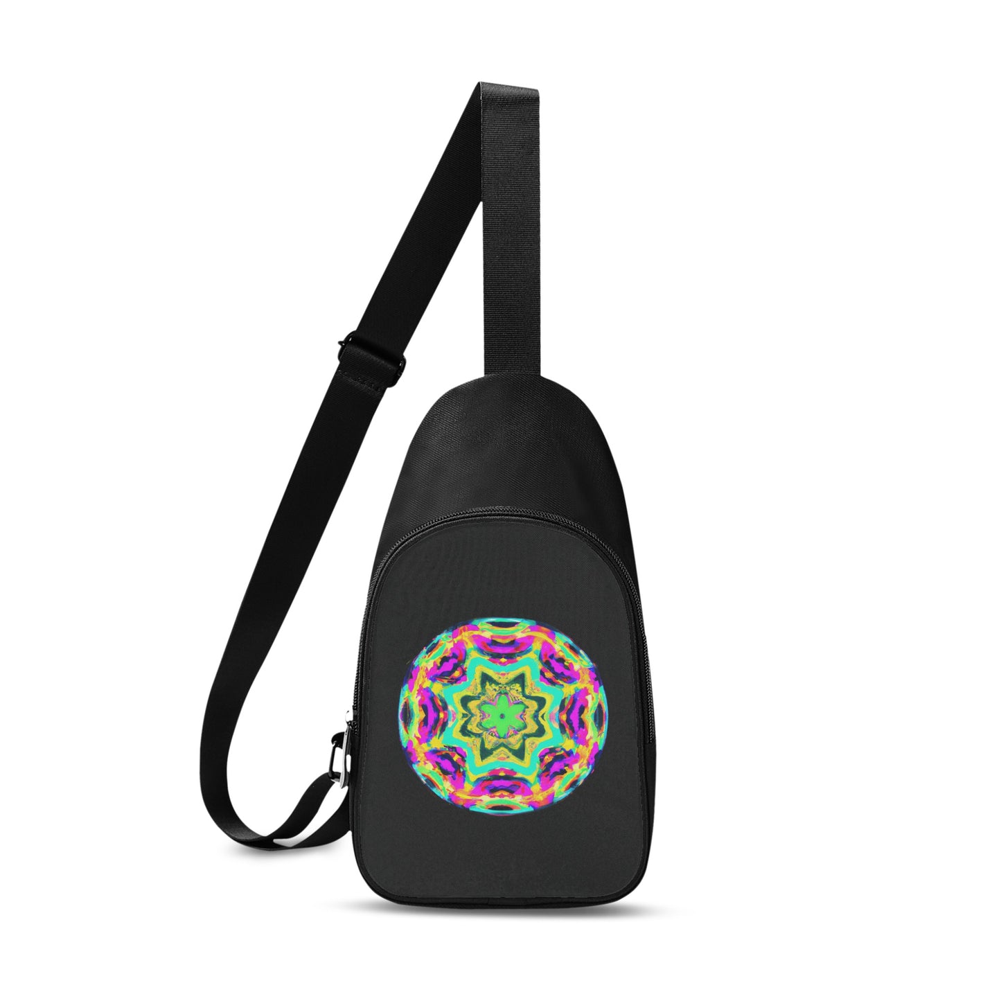 Need an interesting cross body bag to add to the collection, this could be the one bag for you.  The Psychedelia Amnesia Chest bag is unisex with a printed design of the psychedelia amnesia pattern.  It's bold and it's bright.
